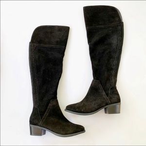 Vince Camudo Bendra Black Suede Over the Knee Boots. Size 6.5